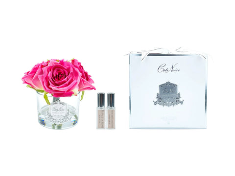COTE NOIRE - PERFUMED NATURAL TOUCH 5 ROSES - CLEAR - MAGENTA