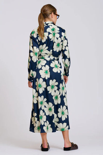 Shirty - The Luxe Luna Longline Shirt Dress - Navy and Green Floral
