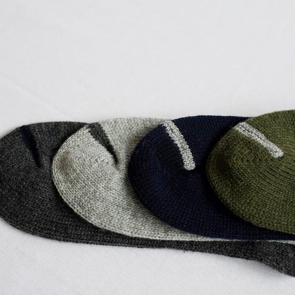 NISHIGUCHI KUTSUSHITA - Praha Wool Ribbed Sock