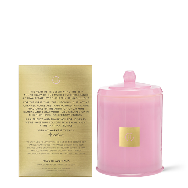 GLASSHOUSE -  A TAHAA AFFAIR DEVOTION Candle 380g - Limited Edition