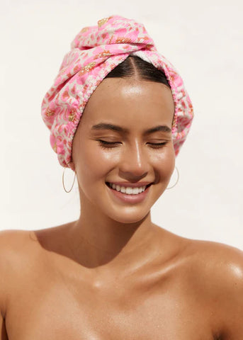 LOUVELLE - RIVA Hair Towel Wrap - Animal Floral