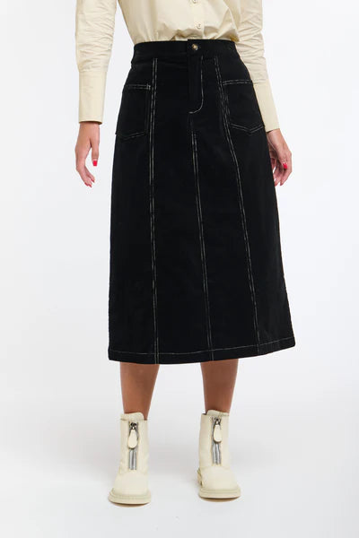365 Days - BONNIE CORD SKIRT BLACK