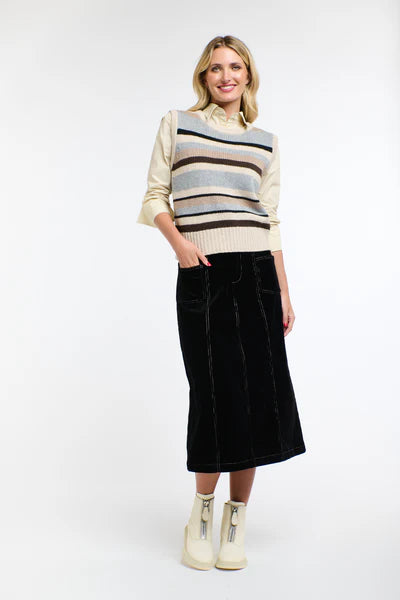 365 Days - BONNIE CORD SKIRT BLACK