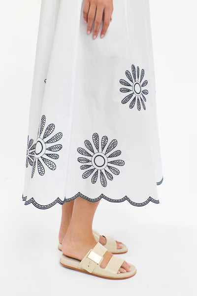 365 Days - BOSTON DAISY DRESS - White / Navy