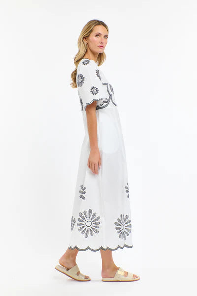 365 Days - BOSTON DAISY DRESS - White / Navy