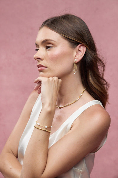 ZAFINO - Luna Pearl Bracelet - Gold