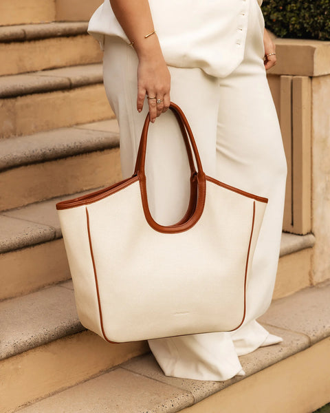 LouenHide - Alexandra Tote Bag - Canvas/Tan