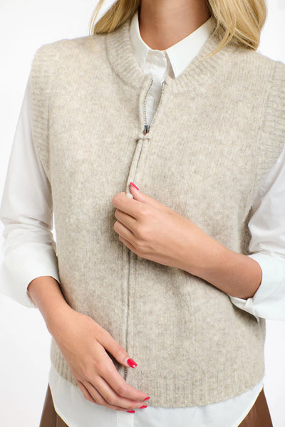 365 Days - Mindy Zip Vest - Natural