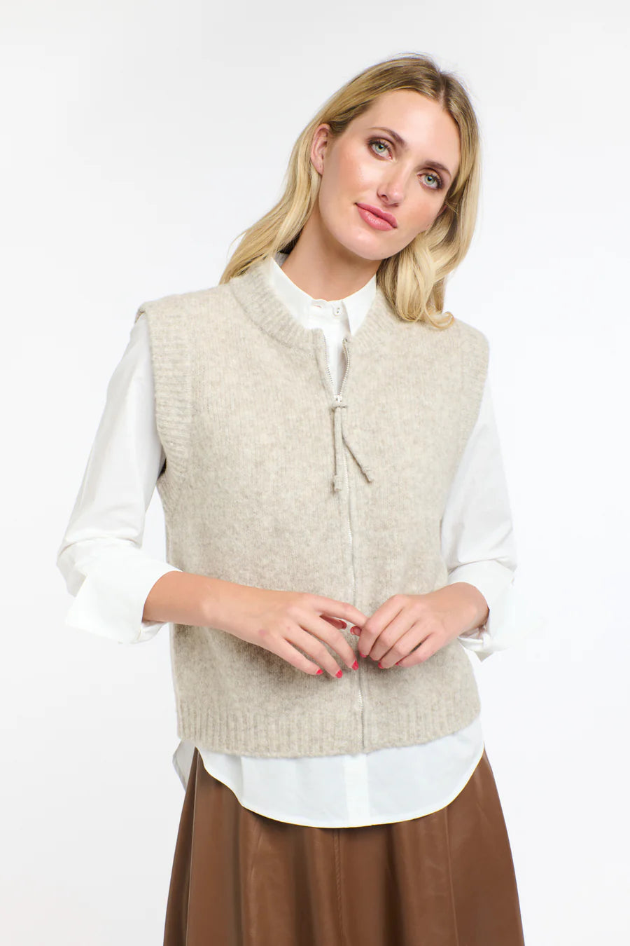 365 Days - Mindy Zip Vest - Natural