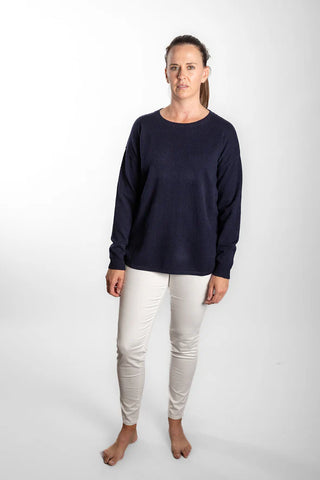 Bow & Arrow - Navy Swing w Tan Patch