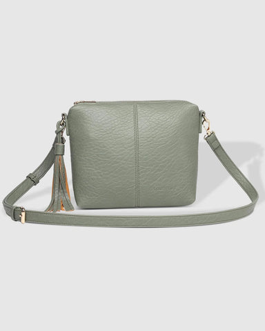 LouenHide - Kasey Textured Crossbody Bag With Logo Strap
