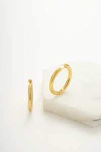 ZAFINO - Kendall Brushed Hoop - Large / Gold