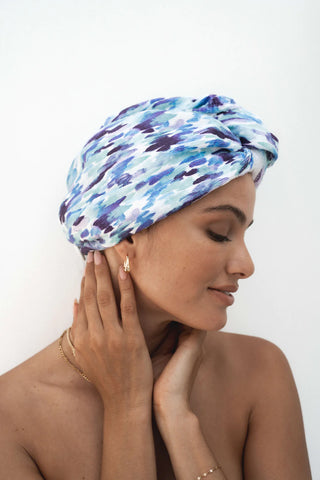 LOUVELLE - RIVA Hair Towel Wrap - Resort Blu