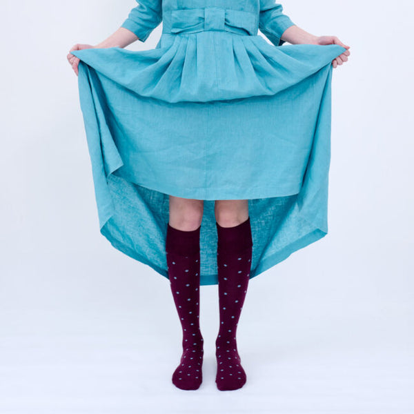 TIGHTOLOGY - DOTTY COTTON LONG SOCKS