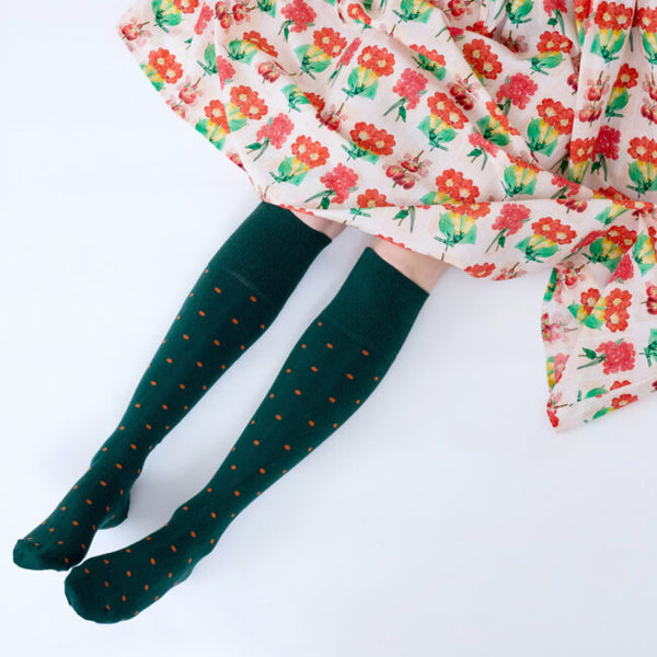 TIGHTOLOGY - DOTTY COTTON LONG SOCKS