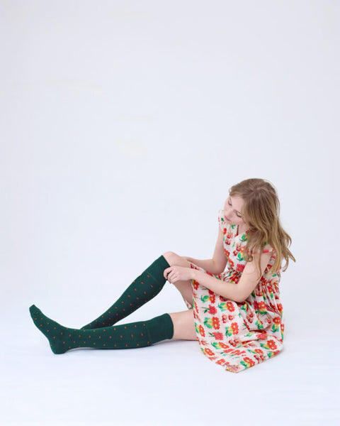 TIGHTOLOGY - DOTTY COTTON LONG SOCKS