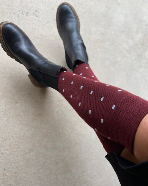 TIGHTOLOGY - DOTTY WOOL LONG SOCKS
