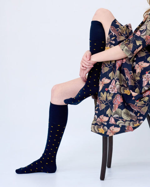 TIGHTOLOGY - DOTTY COTTON LONG SOCKS