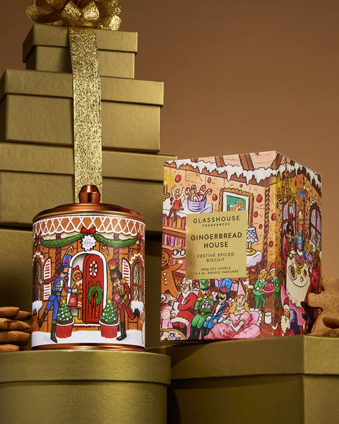 GLASSHOUSE - Gingerbread House CANDLE 380G