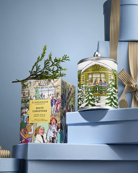 GLASSHOUSE - WHITE CHRISTMAS CANDLE 380G
