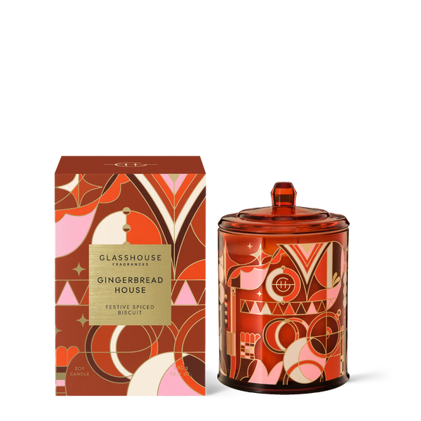 GLASSHOUSE - GINGERBREAD HOUSE CANDLE 380G
