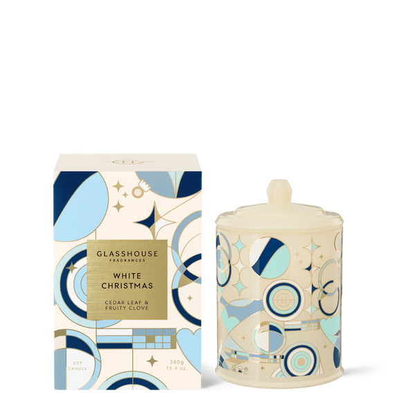 GLASSHOUSE - WHITE CHRISTMAS CANDLE 380G