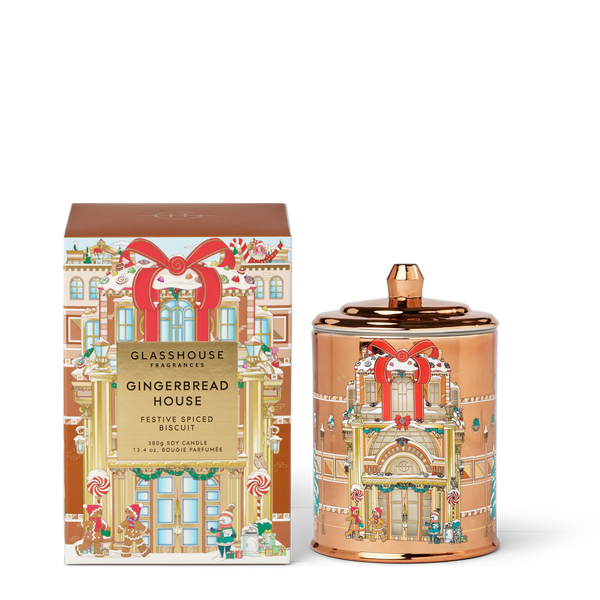 GLASSHOUSE - Gingerbread House CANDLE 380G