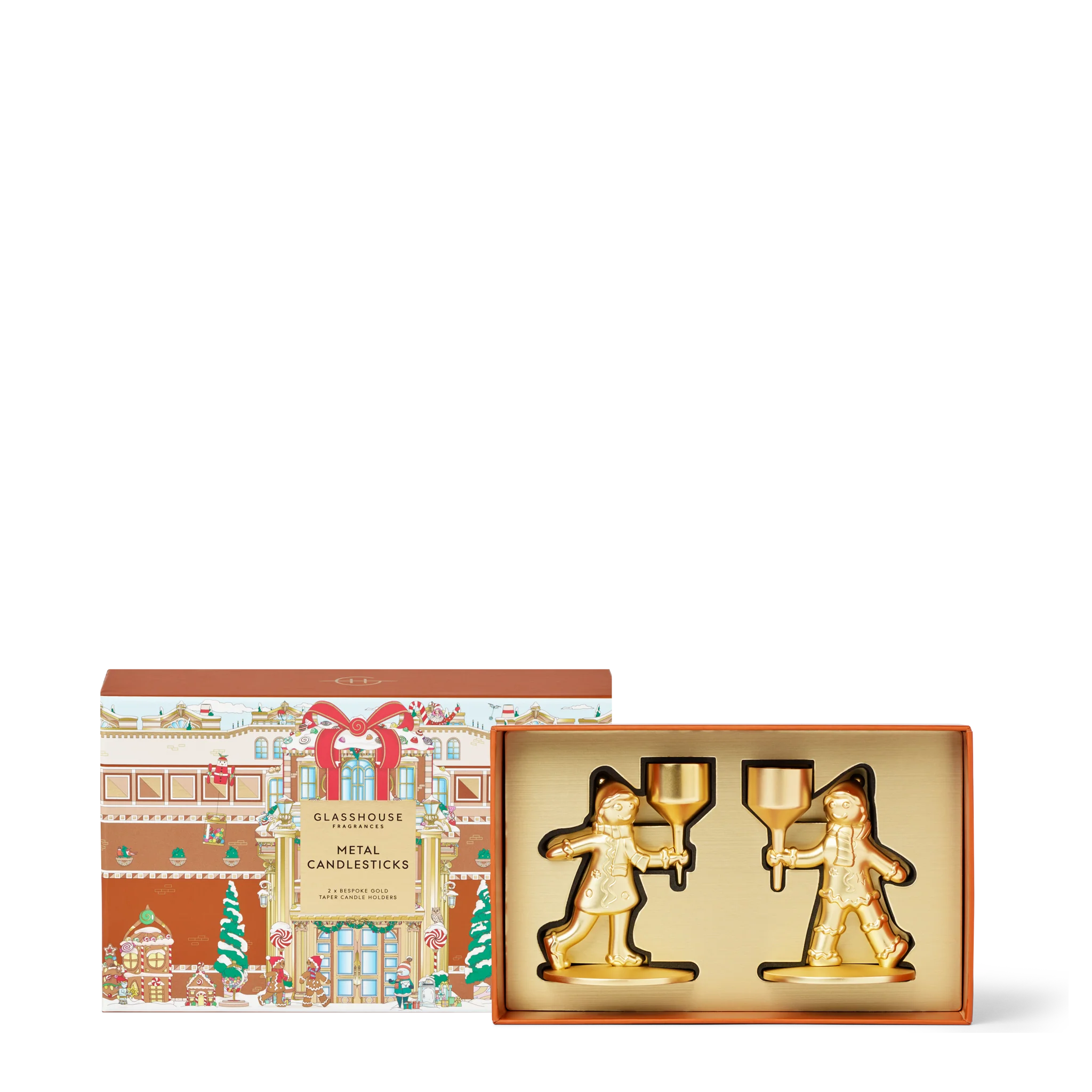 GLASSHOUSE - Metal Candlestick Holders