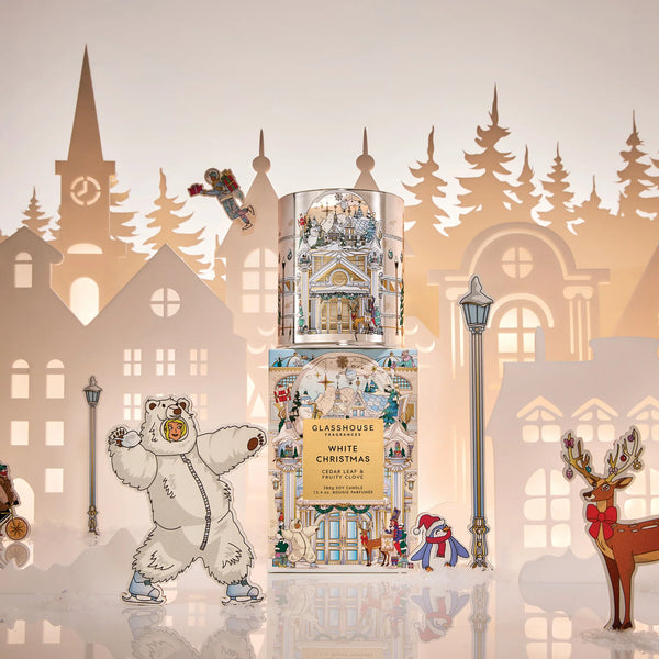 GLASSHOUSE - WHITE CHRISTMAS CANDLE 380G