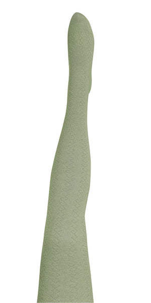 TIGHTOLOGY - Geo Merino Wool Tights - Sage