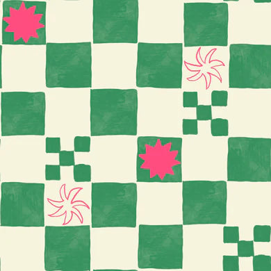 LOUVELLE - Chloe Eye Mask - Green Check