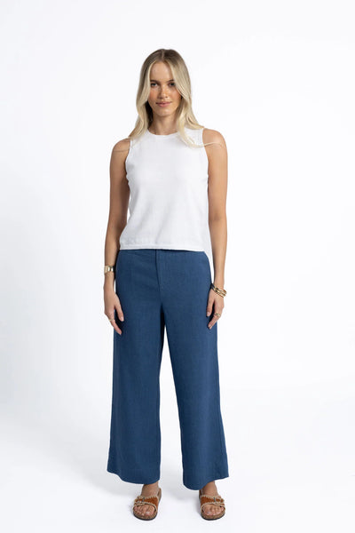 HUMIDITY - FLEETWOOD LINEN PANT - OCEAN BLUE