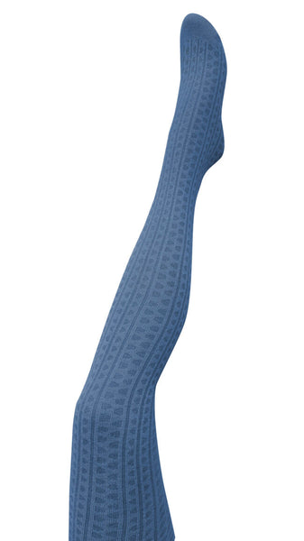 TIGHTOLOGY - Haptic Organic Cotton Tights – Blue