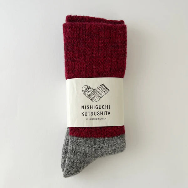 NISHIGUCHI KUTSUSHITA - oslo mohair wool pile sock