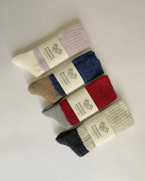 NISHIGUCHI KUTSUSHITA - oslo mohair wool pile sock