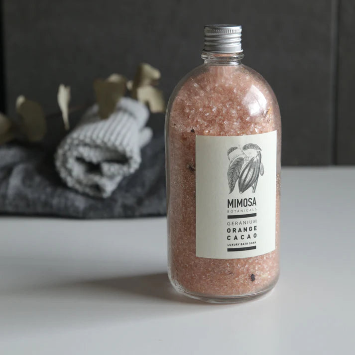 MIMOSA BOTANICALS - French Apothecary Bath Soak - Geranium, Orange & Cacao