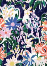 LOUVELLE - RIVA Hair Towel Wrap - Floral Ikat