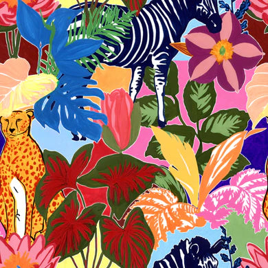 LOUVELLE - Satin Sleep Bonnet - Jungle Animal