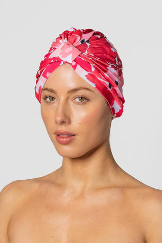LOUVELLE - AMELIE Shower Cap - Poppy Rosso