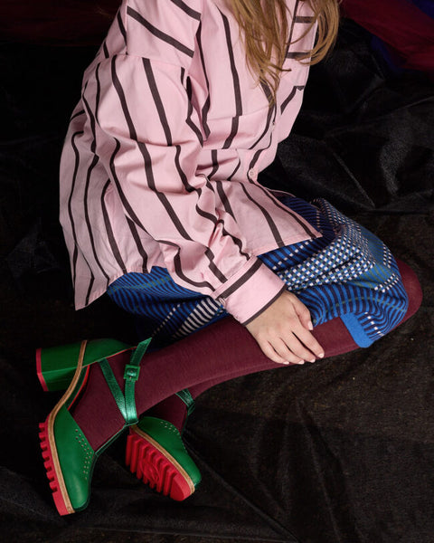 TIGHTOLOGY - LUXE WOOL TIGHTS - WINE