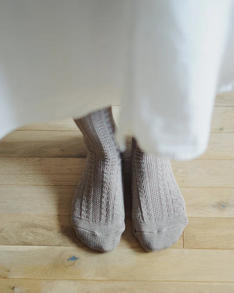 Memeri - wool cotton cable socks
