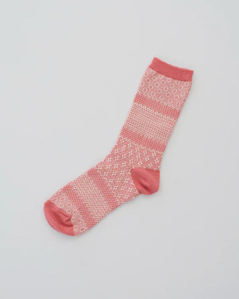 Memeri - cotton linen jacquard socks