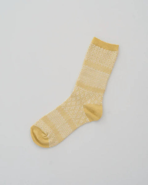 Memeri - cotton linen jacquard socks