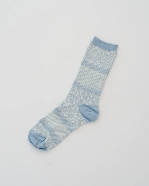 Memeri - cotton linen jacquard socks