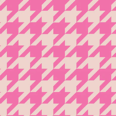 LOUVELLE - RIVA Hair Towel Wrap - Pink Houndstooth