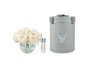 COTE NOIRE - LUXURY ROUND 13 ROSE BUDS BOUQUET IN BLUSH