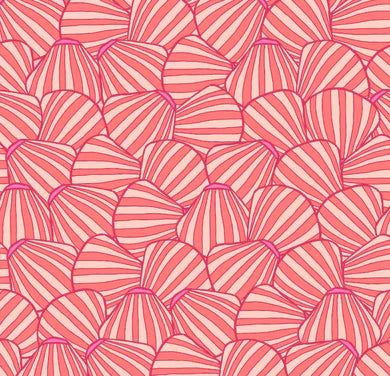 LOUVELLE - Printed Scrunchies - Pink/Green