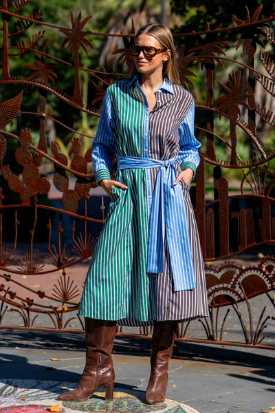 Shirty - The Luna Shirt Dress - Chocolate Combo