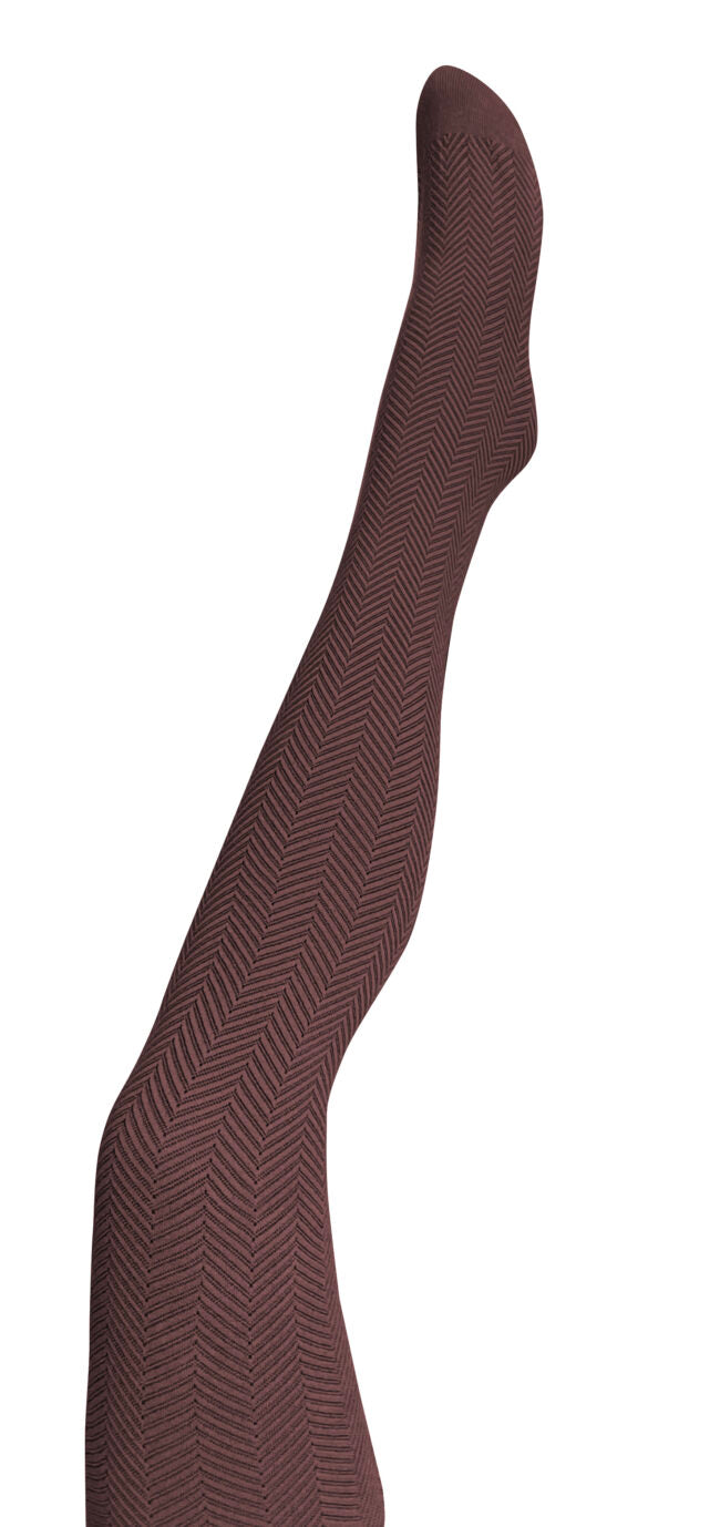 TIGHTOLOGY - Weave Organic Cotton Tights - Chocolate