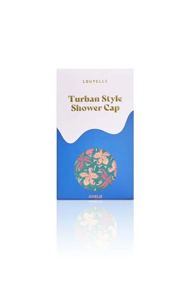 LOUVELLE - AMELIE shower cap - Teal Hibiscus